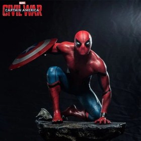 Spider-Man Captain America Premium Version Captain America Civil War 1/4 Statue by Queen Studios